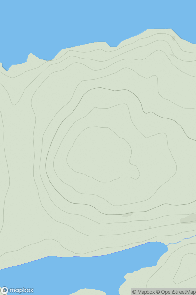 Thumbnail image for Meall na h-Airde [Loch Torridon to Loch Maree] showing contour plot for surrounding peak